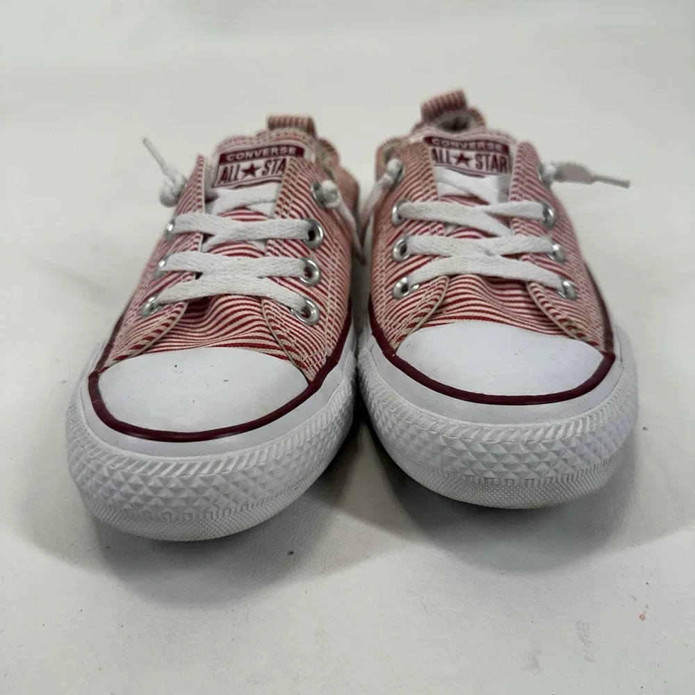 Converse Chuck Taylor All Star Shoreline Slip Red Striped Sneakers Womens Size 7